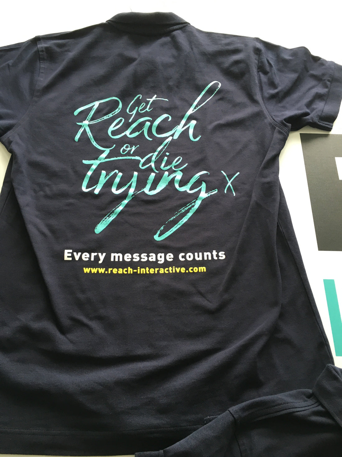 Large printed logo on back of t-shirt - Color Coded Workwear