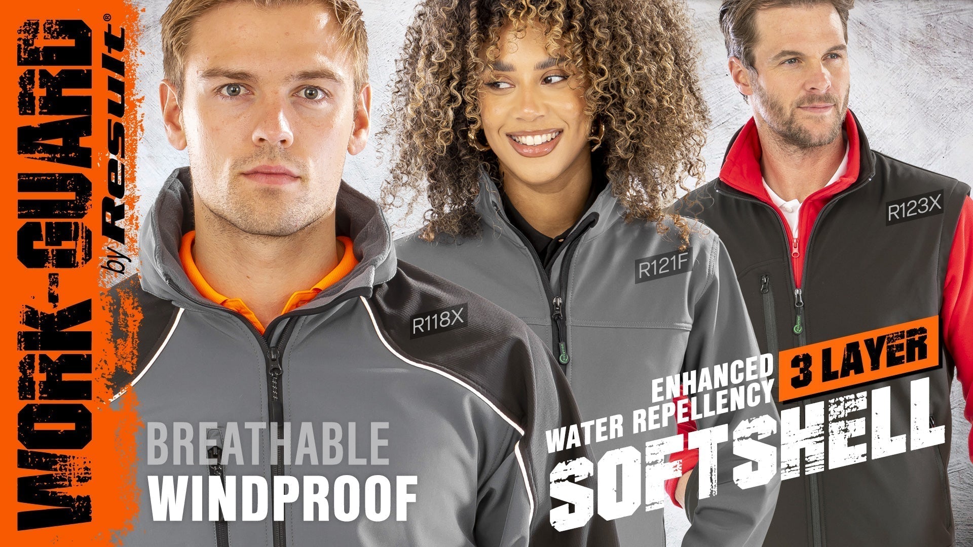 Image showing models wearing Result Work-Guard Products - ColorCoded Workwear