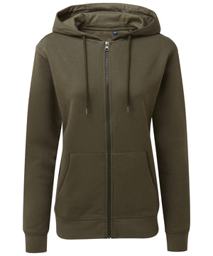 Women's zip-through organic hoodie