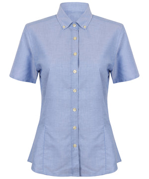 Women's modern short sleeve Oxford shirt