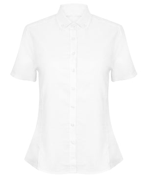 Women's modern short sleeve Oxford shirt
