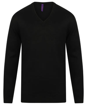 Cashmere touch acrylic v-neck jumper
