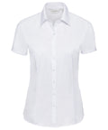 Women's short sleeve herringbone shirt