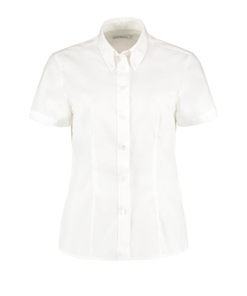 Women's corporate Oxford blouse short-sleeved (tailored fit)