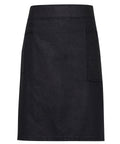 Division waxed-look denim waist apron