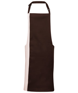 Contrast bib apron