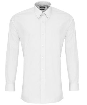 Poplin fitted long sleeve shirt
