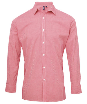 Microcheck (Gingham) long sleeve cotton shirt