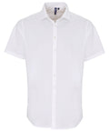 Stretch fit cotton poplin short sleeve shirt