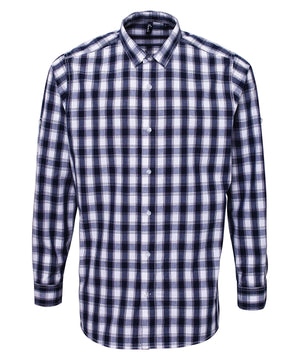 Mulligan check cotton long sleeve shirt