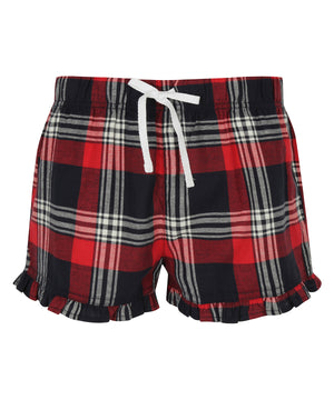 Women's tartan frill shorts