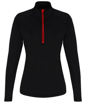 Women's TriDri® long sleeve performance ¼ zip