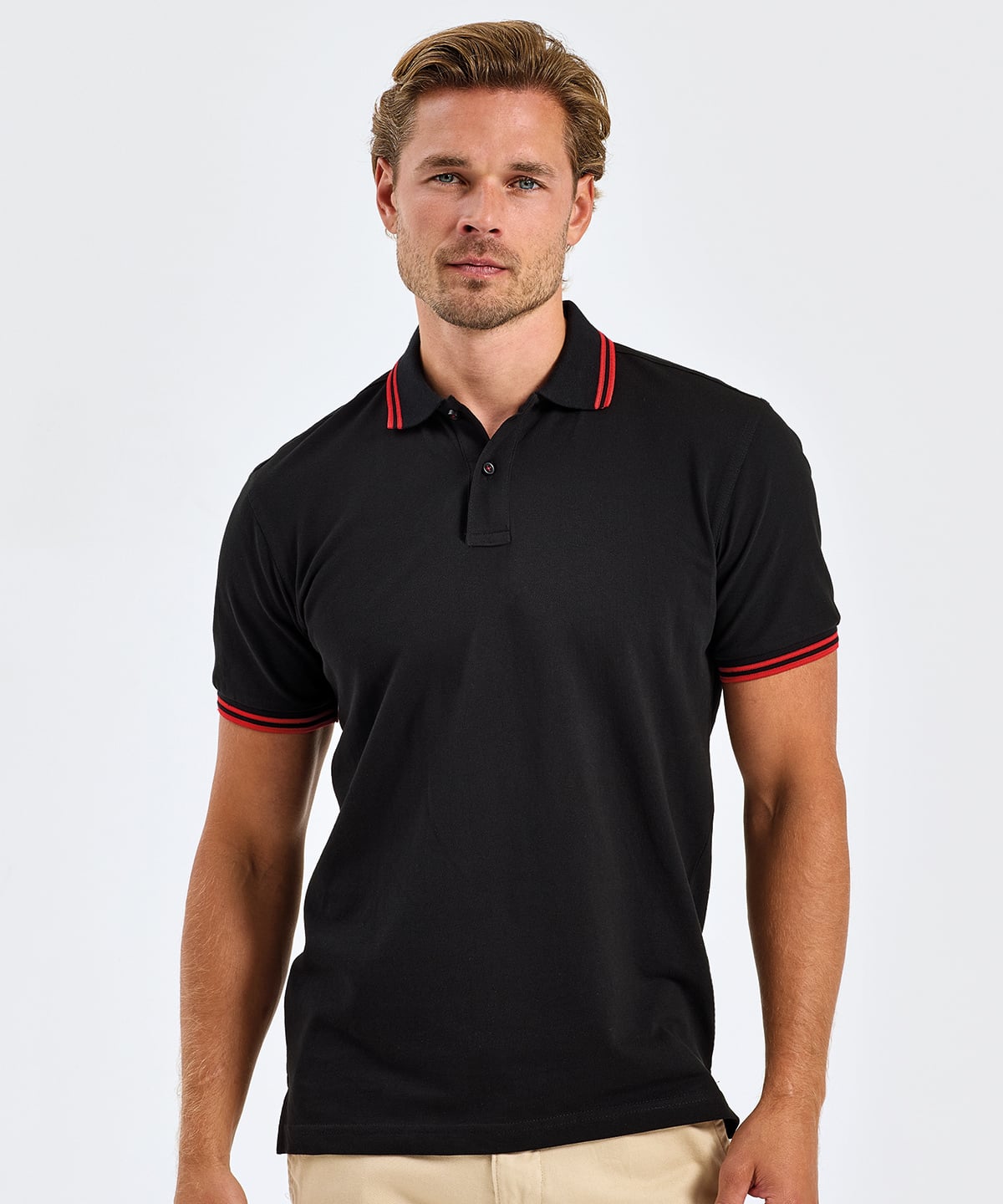 Asquith & Fox AQ011 Men's Classic Fit Tipped Polo | Embroidered Polo Shirts