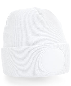 Circular patch beanie