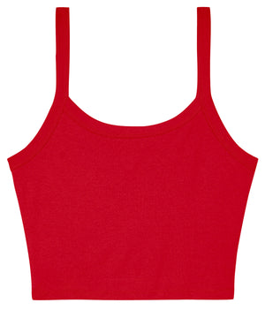 Womens micro rib spaghetti strap tank