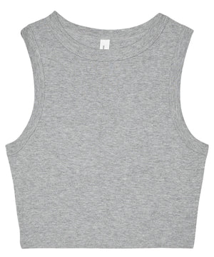 Womens micro rib muscle crop tank