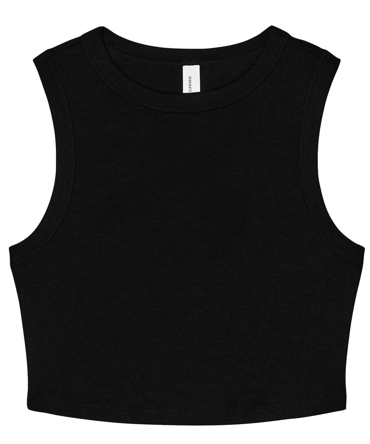 Womens micro rib muscle crop tank