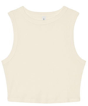 Womens micro rib muscle crop tank