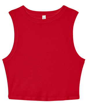 Womens micro rib muscle crop tank