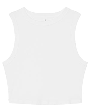 Womens micro rib muscle crop tank