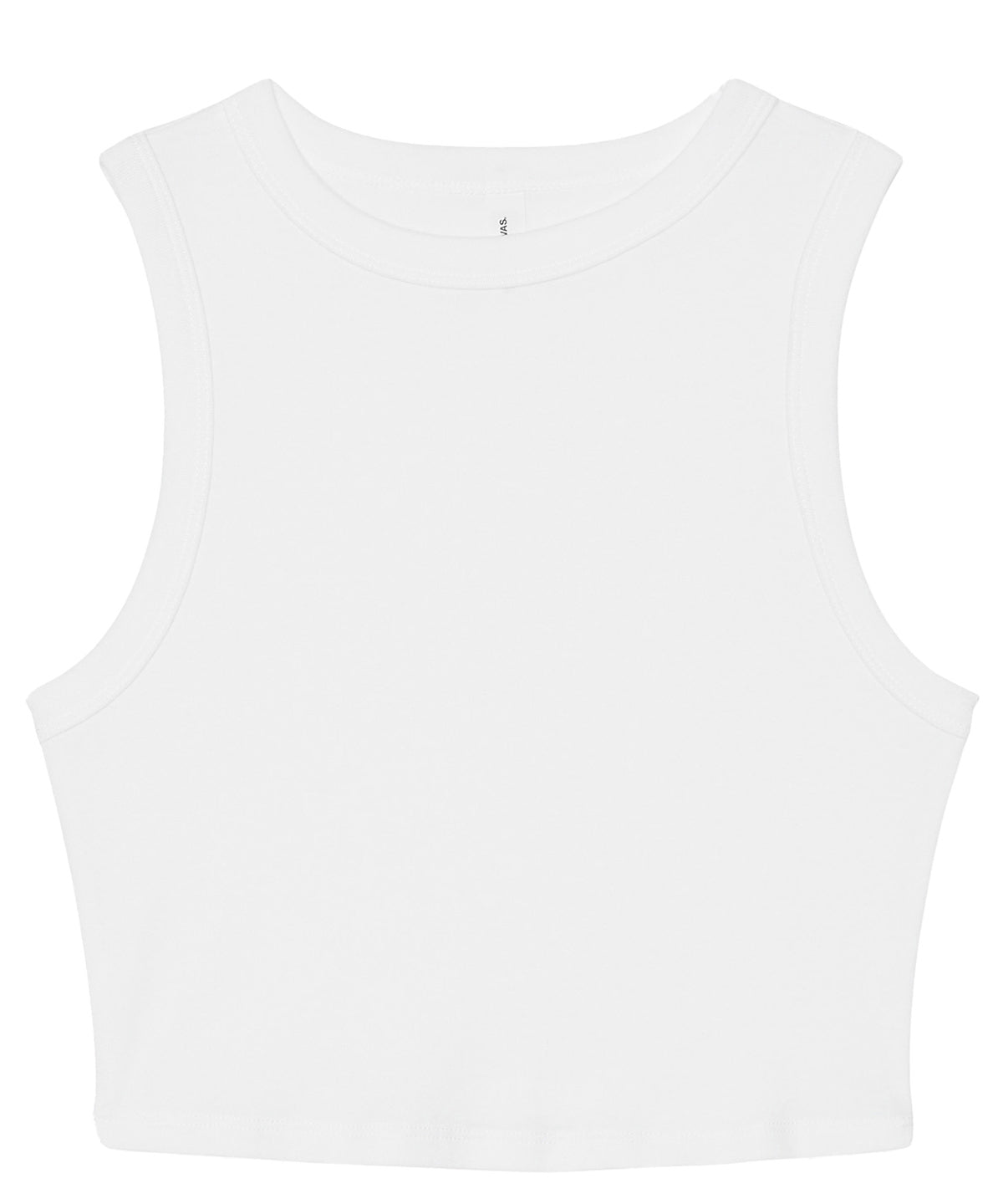 Womens micro rib muscle crop tank