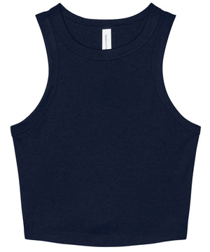 Womens micro rib racer tank