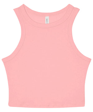 Womens micro rib racer tank