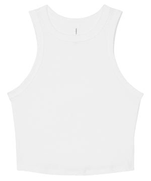Womens micro rib racer tank