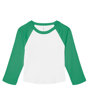 Womens micro rib 3/4 raglan baby t-shirt