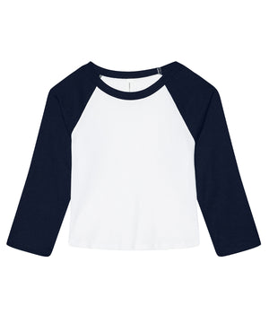 Womens micro rib 3/4 raglan baby t-shirt