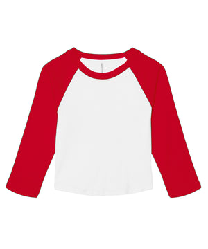 Womens micro rib 3/4 raglan baby t-shirt