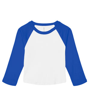 Womens micro rib 3/4 raglan baby t-shirt
