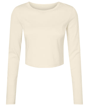 Womens micro rib long sleeve baby t-shirt