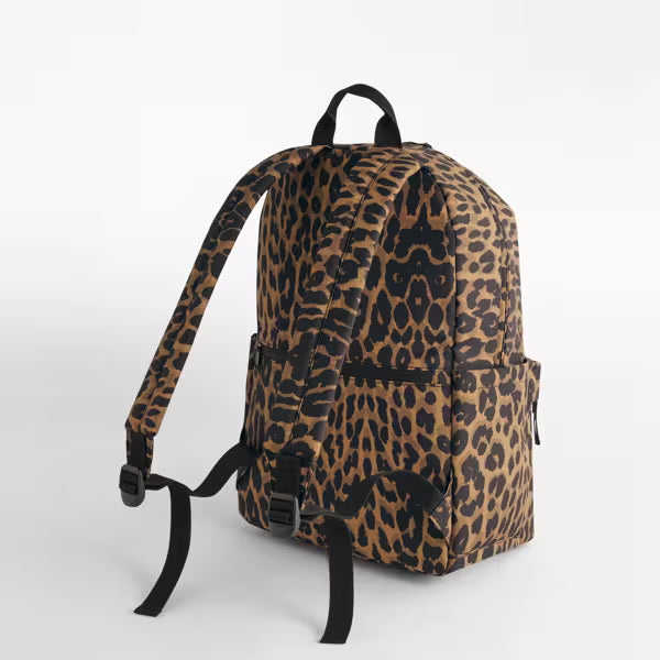 BagBase BG195 Leopard Print Backpack | Personalised Recycled Fashion Backpack