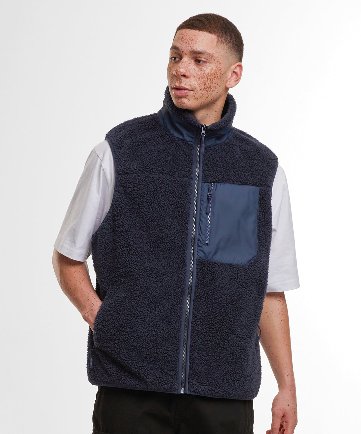 Bonded sherpa vest