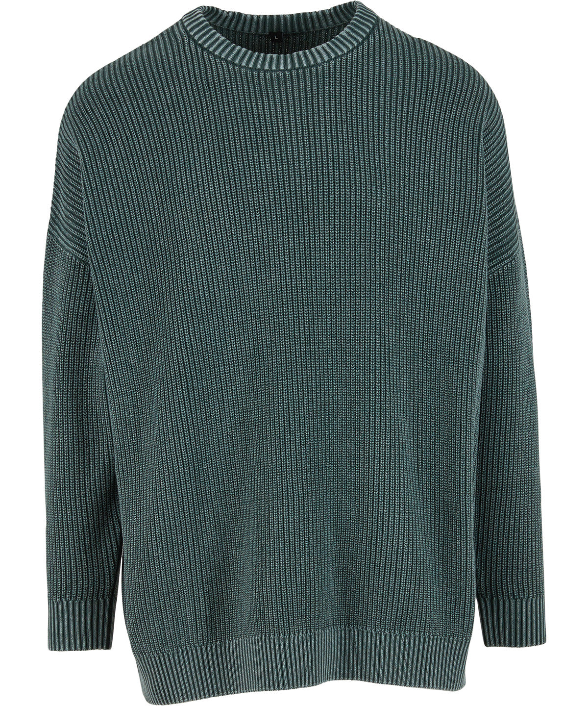 Acid washed knitted oversized sweater