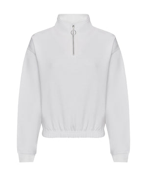 Women's cropped ¼-zip sweat