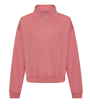Women's cropped ¼-zip sweat