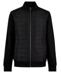 Regular fit quilted full-zip sweatshirt