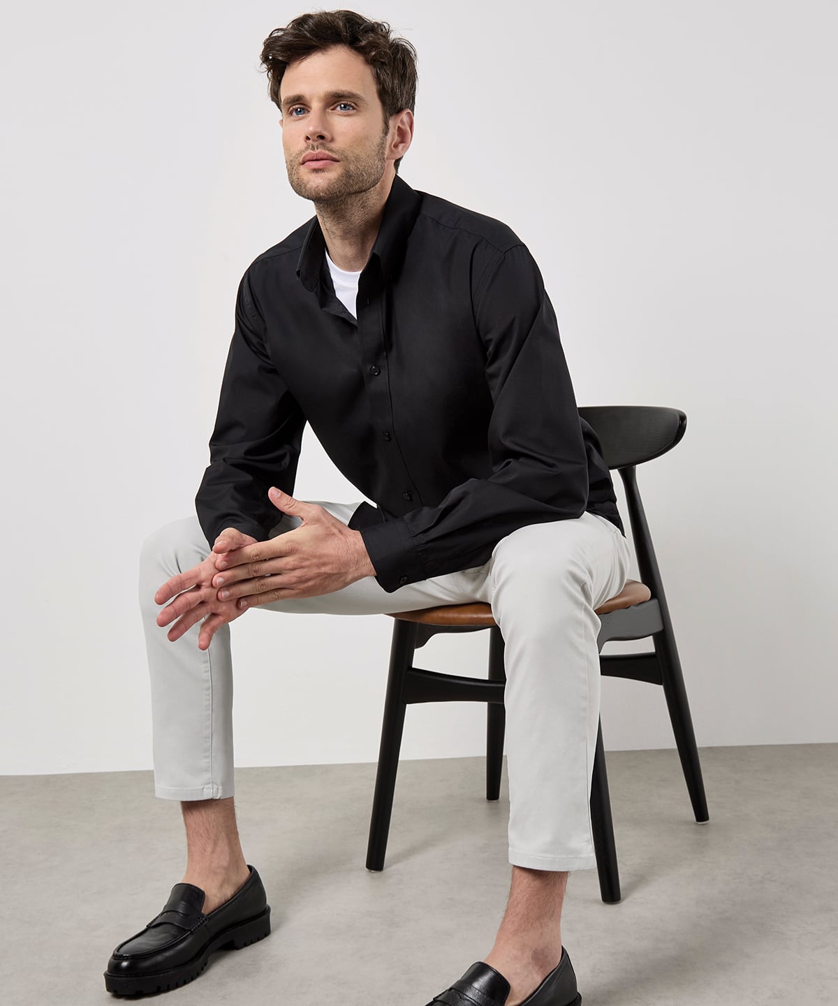 Kustom Kit KK140 Workforce Shirt Long Sleeved Classic Fit | Embroidered Workwear Shirt