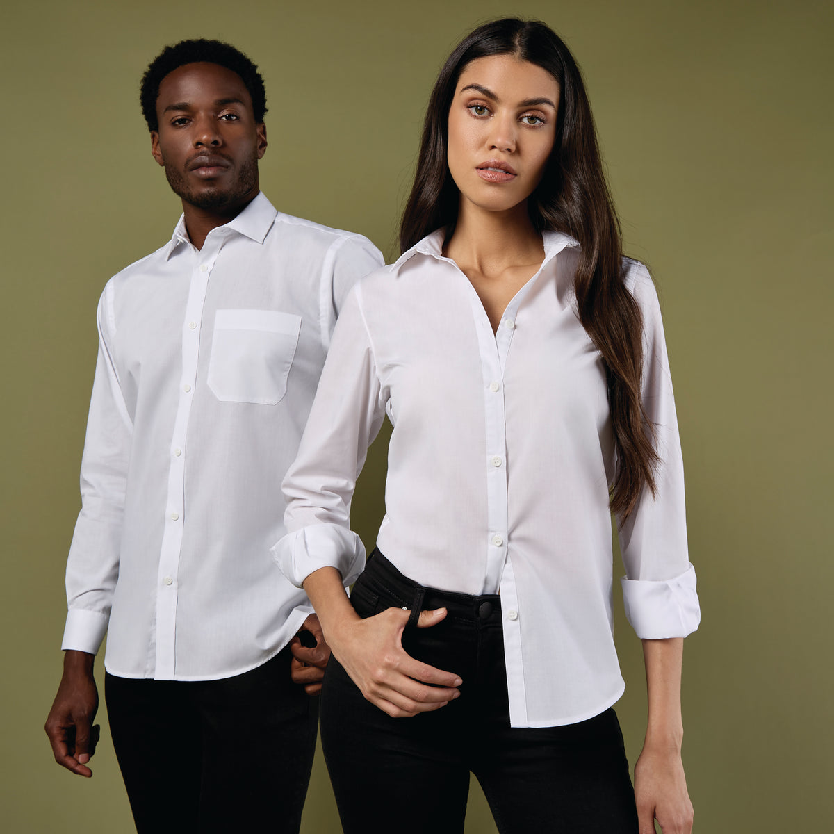 Kustom Kit Women's Poplin Shirt Long Sleeve (KK242) | Ladies Embroidered Shirts