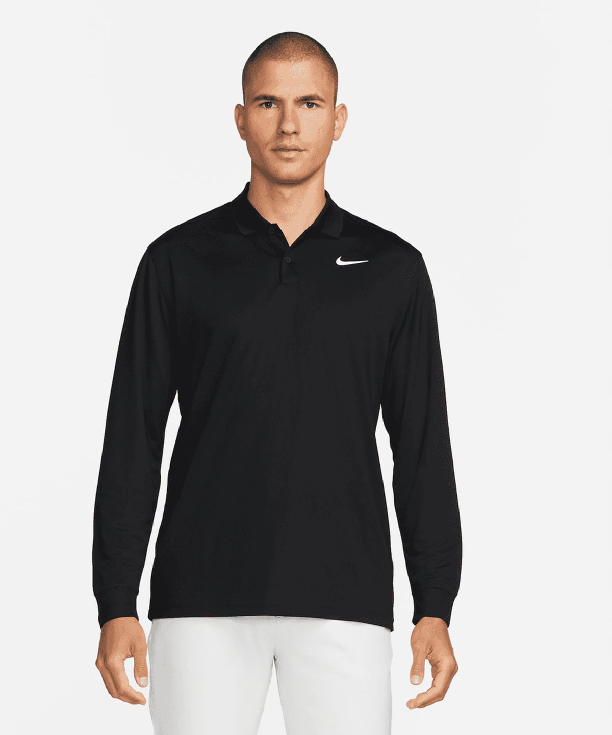 Nike NK354 Dri-FIT Victory Solid Long Sleeve Polo | Embroidered Nike Workwear