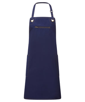 ‘Barley’ Contrast Stitch Bib Apron