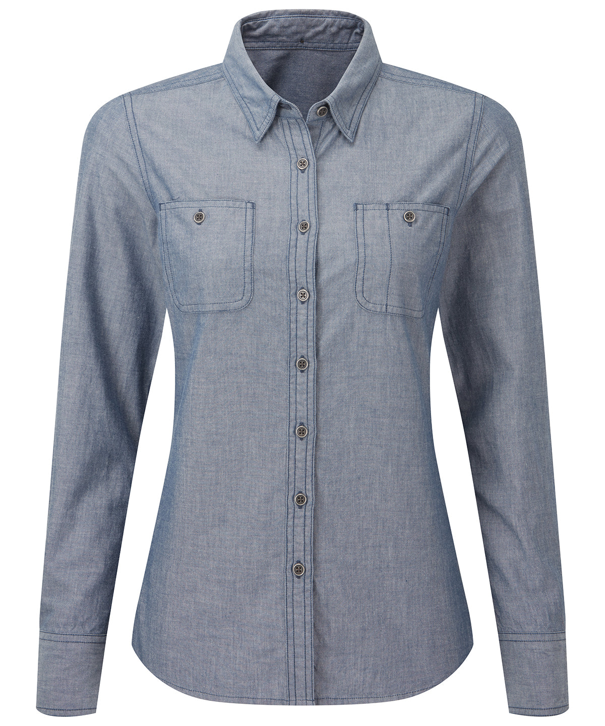 Womens Chambray shirt, organic and Fairtrade certified