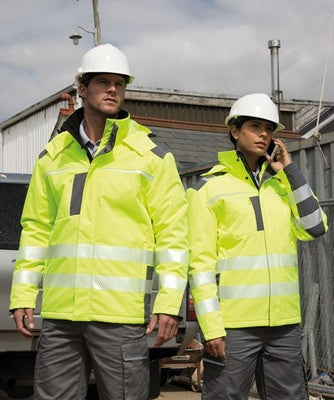 R331X Dynamic Softshell Coat | Hi-Vis Waterproof | Result SafeGuard