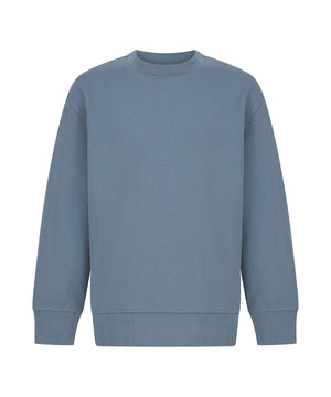 Kids sustainable fashion curved hem sweatshirt