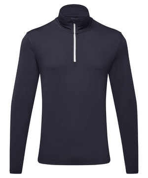 TriDri® recycled long sleeve brushed back ¼ zip top
