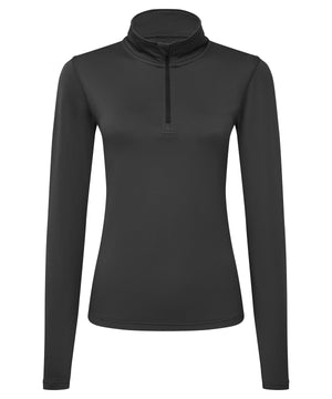 Womens TriDri® recycled long sleeve brushed back ¼ zip top