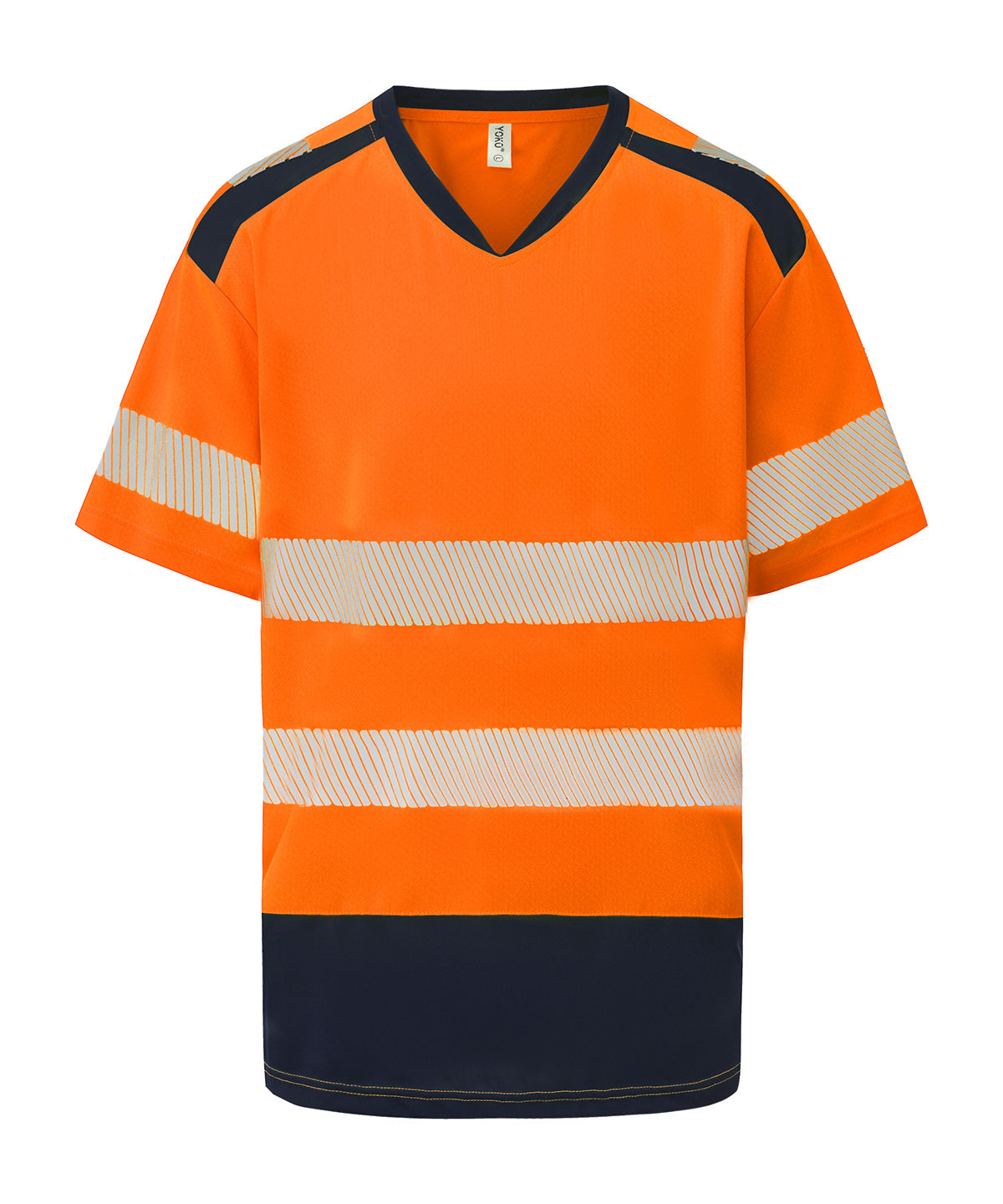 Hi-vis mandarin collar comfort trim t-shirt (HVJ430)