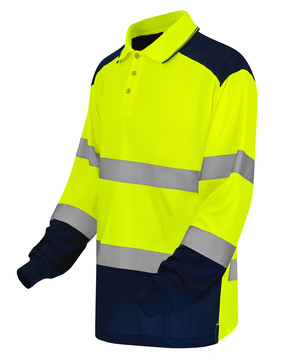 YOKO YK055 Hi-Vis Two-Tone Long Sleeve Polo | Premium High Visibility Workwear